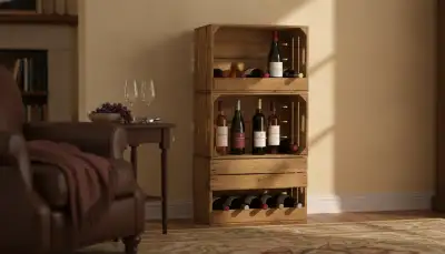 Weinregal aus Weinkisten gestalten