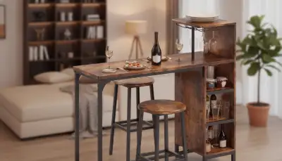 Weinregal mit Gläserhalter: Eleganz trifft Funktion
