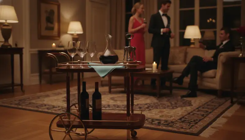 Der Wein-Servierwagen: Eleganz auf Rädern
