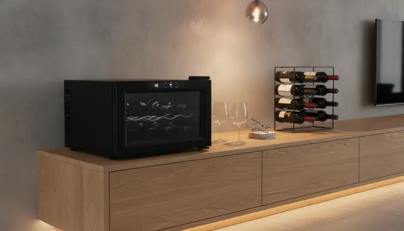 Stabile Eleganz: Metall-Weinregale