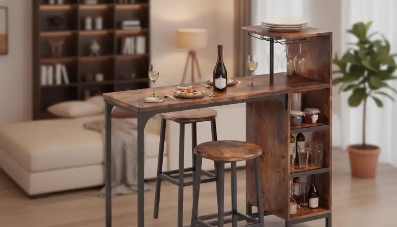 Weinregal mit Gläserhalter: Eleganz trifft Funktion